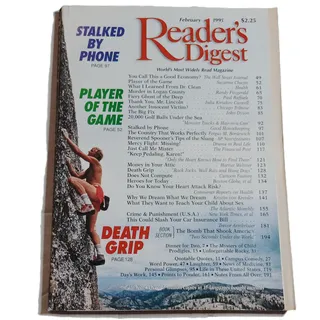 Photo of Reader's Digest Magazine February 1995 Vintage Diebenkorn Back Cover