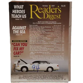 Photo of Reader's Digest October 1997 Vintage Magazine Back Issue - Can You Fix My Car