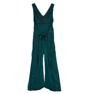 Photo of Anthropologie Elevenses US 6 Sabine Jumpsuit Teal Boho Whimsigoth Dark Romantic