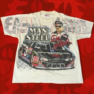 Photo of Vintage Dale Earnhardt Tee "Man Of Steel" Size Large AOP 