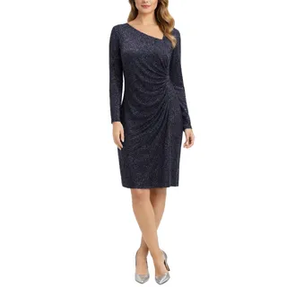 Photo of NWT Vince Camuto Metallic Navy Ruched Long Sleeve Knee-Length Evening Dress 16W