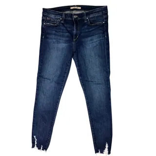 Photo of Joe's Jeans Women's 32x27 Dark Wash Skinny Jeans Distressed Raw Hem Ankle Denim