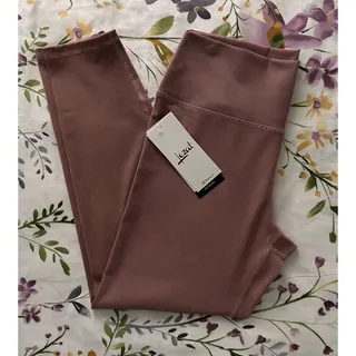 Photo of NWT Lezat Eco Active Texture Athletic High Waist Soft Rib Rose Leggings XLarge