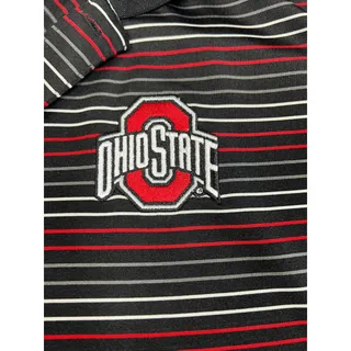 Photo of Ohio State Buckeyes Cutter & Buck DryTec Polo Men's XXL Black Striped NCAA