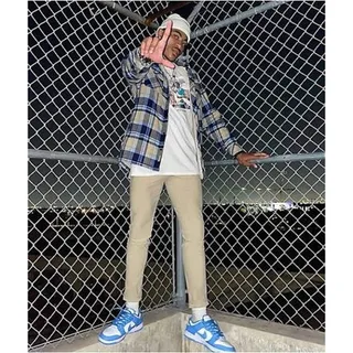 Photo of Dravus | Blue/Tan Plaid Sherpa Shacket | Size Small