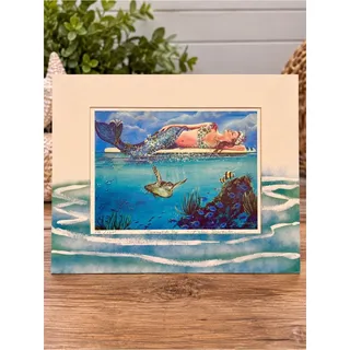 Photo of MISHELL SWARTWOUT Sunnyside Up Mermaid Signed Numbered Art Print 141/1200