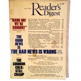 Photo of Reader's Digest April 1984 Vintage Magazine Al Bertram Farm Cover Art