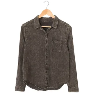 Photo of Chaser Mineral Wash Soft Button-Up Top in Black & Gray – NWOT Size Medium