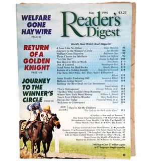 Photo of Reader's Digest May 1995 Magazine Welfare Gone Haywire Vintage Back Issue