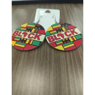 Photo of NT Fashion Jewelry Black red green yellow green white and black earrings 