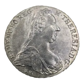 Photo of Austria Maria Theresa 1780 Silver Thaler Coin .833 Silver