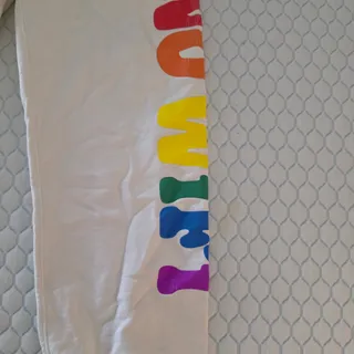 Photo of Madhappy No Wifi Rainbow Graphic Sweatpants Cream Size S