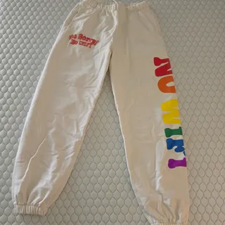 Photo of Madhappy No Wifi Rainbow Graphic Sweatpants Cream Size S