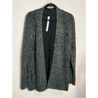 Photo of LULULEMON Merino Wool Cashmere Blend Ribbed Open Cardigan Sweater Size 6