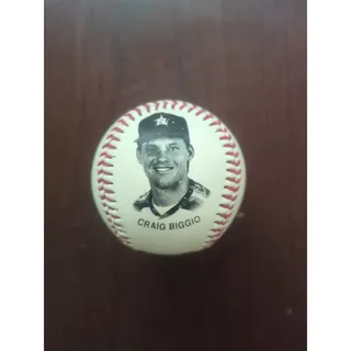 Photo of Vintage Craig Biggio Fotoball Astros Logo Baseball 1993 Chevron