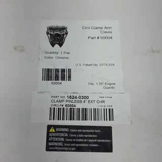 Photo of CIRO 1624-0300 60004 Engine Guard Highway Peg Hingeless Mounting Clamp Kit