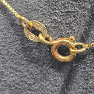 Photo of 10K Yellow Gold Double Teardrop Lariat Y-Drop Necklace – 1.8g