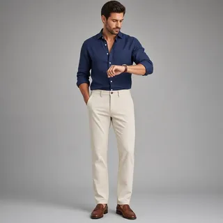 Photo of Nautica Men’s Straight‑Fit Denim Pants – Size 30 x 30 – NWT (Cream) (28-0037)