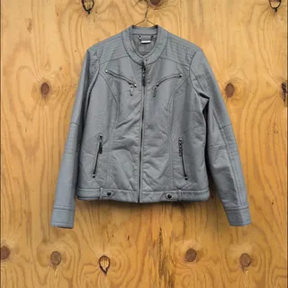 Photo of J2 Faux Leather Mandarin Collar Moto Jacket Women's XL