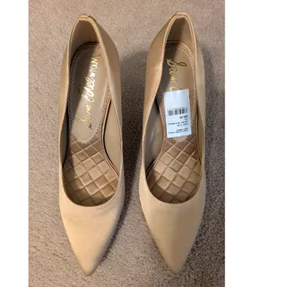 Photo of Sam Edelman "Hazel" Pointed Toe Pump in Champagne Satin NWT