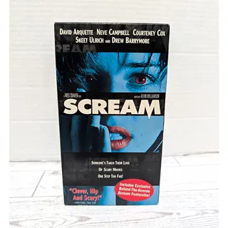 Photo of VTG Scream 1997 VHS Exclusive Neve Campbell Blue Cover Variant Rare Horror