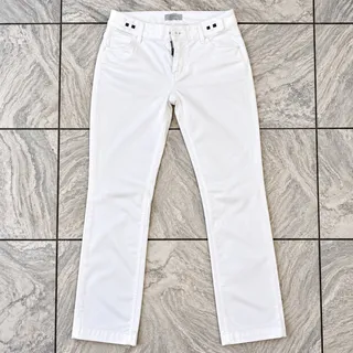 Photo of GAP Women's White Slim Cropped Pants Size 0 Two-Way Stretch