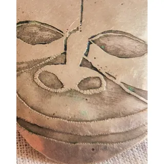Photo of Vintage Creepy Smiling Face Mask Metal Pendant Gothic Horror Halloween Jewelry