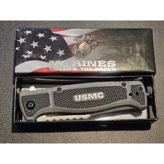 Photo of USMC Folding Pocket Knife – Marines “The Few, The Proud” Logo – New in Box