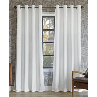 Photo of Sun Zero Oslo Extreme 100% Blackout Grommet Curtain 52x63 White Single Panel