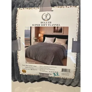 Photo of Duluth Trading Super Soft Flannel Bed Blanket King GRAY