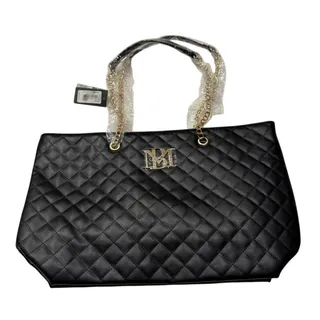 Photo of Badgley Mischka Quilted Chain Strap Tote Bag in Black