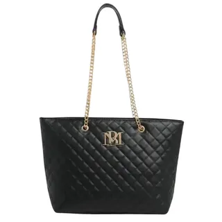 Photo of Badgley Mischka Quilted Chain Strap Tote Bag in Black
