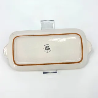 Photo of Nova Deruta Made in Italy Ceramic Floral Serving Tray Blue Yellow Rust