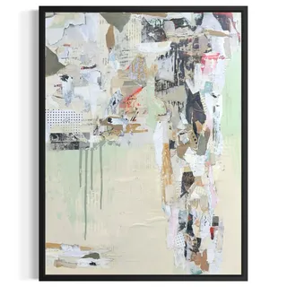 Photo of Original Mixed Media Modern Art Collage Painting 18x24 "Ptyalagogue" Signed