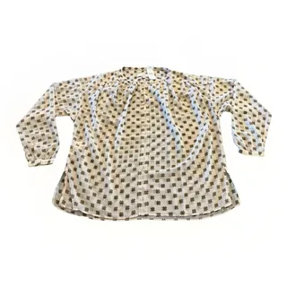 Photo of LOFT Womens Beige Flower Pattern Long Sleeve Blouse Shirt Size S SMALL NWT NEW