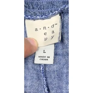 Photo of A New Day Blue Chambray Look Smocked Waist Pull-On Shorts Large