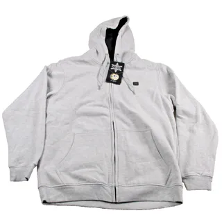 Photo of Dr. Qiiwi Hoodie Men's Large Gray Heated Full Zip Fleece Sweatshirt Thermal New