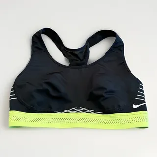Photo of Nike Pro Womens Black 360° Support Sports Bra Training Gym Size XS 805200-010