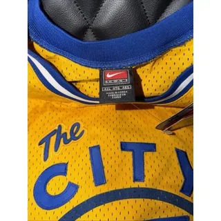 Photo of Vintage 2001 Nike Golden State Warriors Nick Van Exel City Edition Jersey 4XL