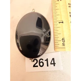 Photo of Vintage Polished Black Oval Stone Pendant