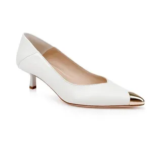 Photo of L'Agence Garlan Kitten Heel Pump Pearl 7 NWT Quiet Luxury Preppy Parisian Chic