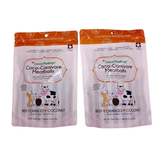 Photo of (2) CocoTherapy Coco-Carnivore Meatballs – Beef Oranges Coconut 2.5 oz Cats/Dogs