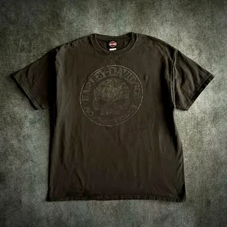 Photo of Harley Davidson Tee XLarge Faded Black Skull Bartels Los Angeles Biker