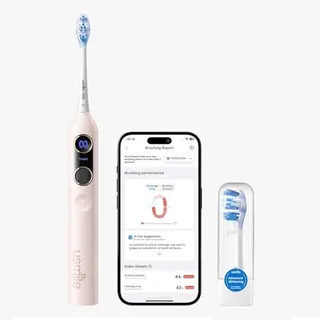 Photo of Smart Electric Toothbrush with APP, AM/PM Mode, Pink