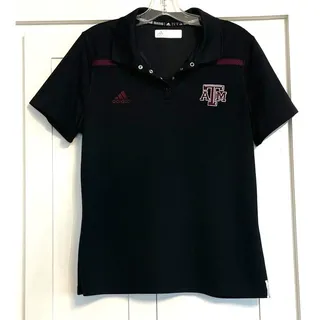 Photo of Adidas Black/Maroon Texas A&M Aggies ladies golf polo MED