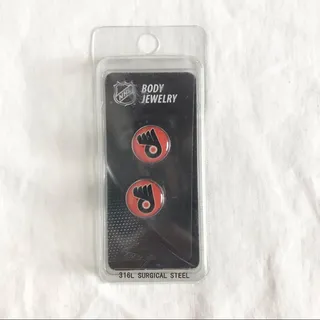 Photo of Philadelphia Flyers NEW 7/16" Surgical Steel Plugs Gauges Siskiyou Sports