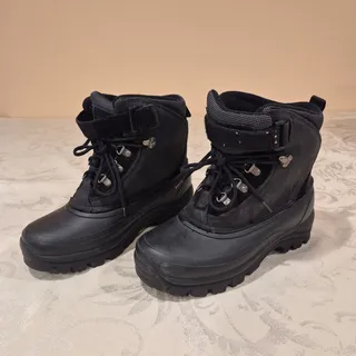 Photo of Lands End Black 8" Waterproof Insulated Winter Snow Boots Size 9M