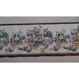 Photo of Sanitas Classic Series - Pre-pasted Vinyl Border 15 ft - Fruit in a Basket