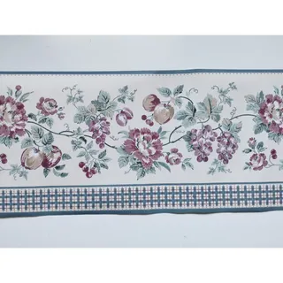 Photo of Imperial Wallcovering Pre-pasted Decorative Wall Border - Fruit Flowers - 5 yds