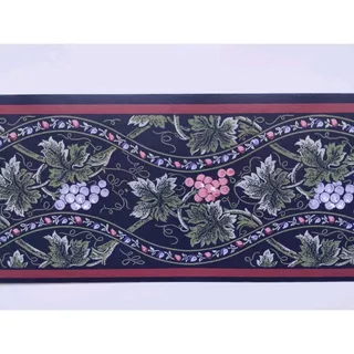 Photo of York Decorative Wall Border - Grape Leaves - Grapes 5 yds - Pre-pasted